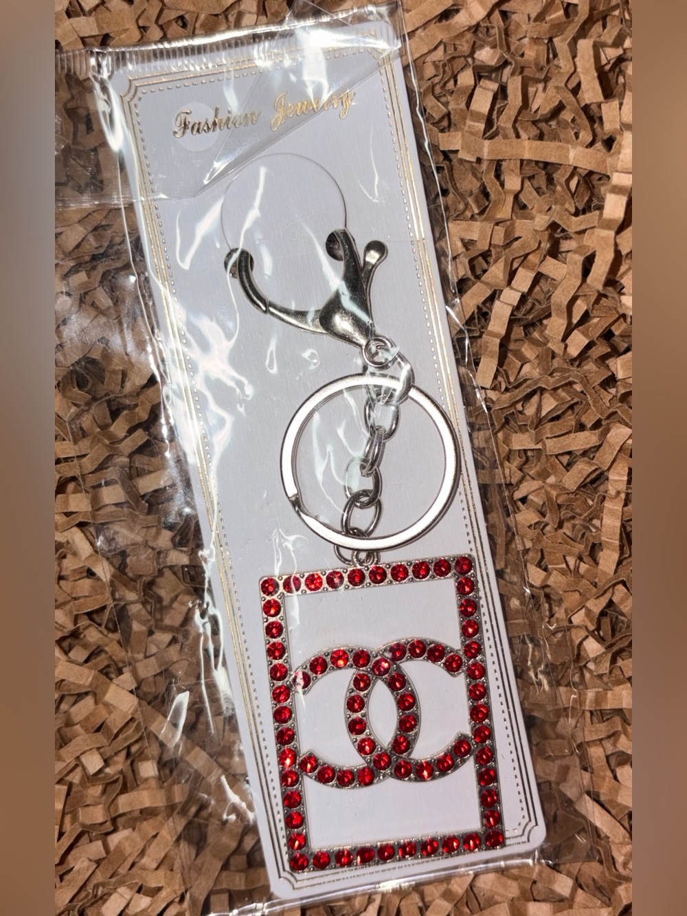 Fashion MK Rhinestone Keychain - Picture 2 of 2